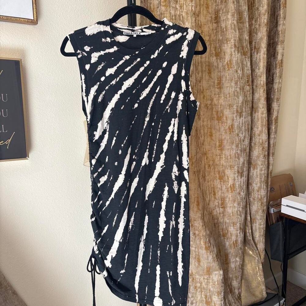 Pam & Gela tie dye dress with draw string side size small